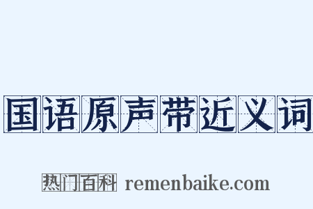 国语原声带近义词是什么意思的图片